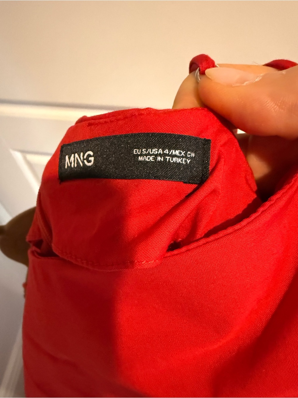 Mango starring Hailey Bieber A-line Red midi dress - Picture 13 of 13